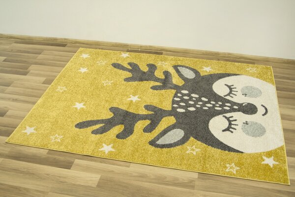 Makro Abra Dětský kusový koberec Emily Kids 5766A Jelen Žlutý Rozměr: 140x190 cm
