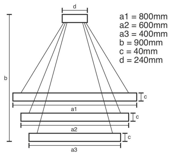 LED Stmívatelný lustr na lanku LED/125W/230V 3000-6500K + dálkové ovládání