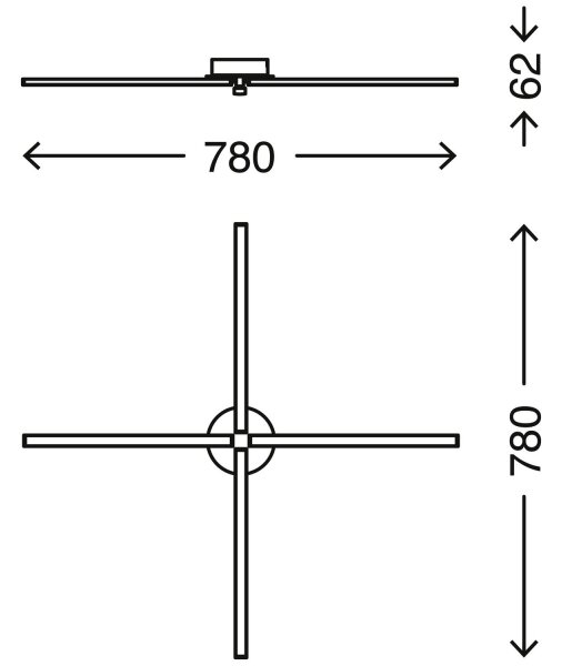 Briloner 3181-049 - LED Přisazený lustr GO 4xLED/5W/230V