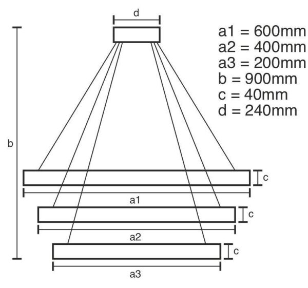 LED Stmívatelný lustr na lanku LED/85W/230V 3000-6500K + dálkové ovládání