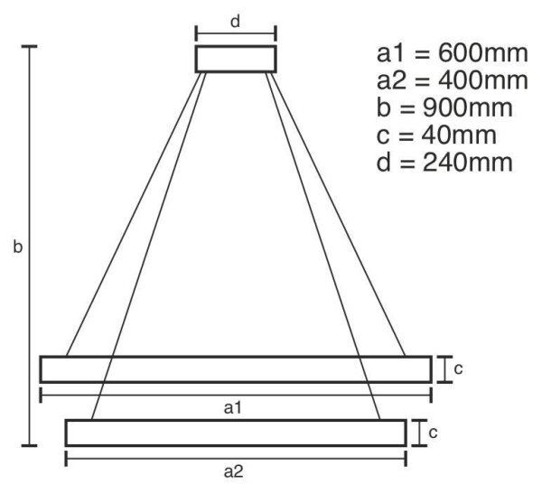 LED Stmívatelný lustr na lanku LED/70W/230V 3000-6500K + dálkové ovládání