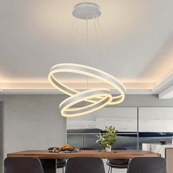 LED Stmívatelný lustr na lanku LED/135W/230V 3000-6500K + dálkové ovládání