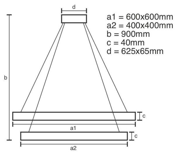 LED Stmívatelný lustr na lanku LED/90W/230V 3000-6500K + dálkové ovládání