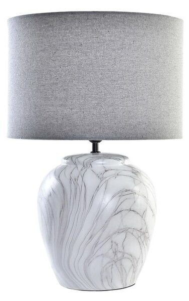 Stolní lampa DKD Home Decor Plátno Keramický Šedý Bílý (38 x 38 x 58 cm)