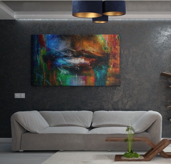 Stropní svítidlo SPACE 3xE27/60W/230V modrá/zlatá