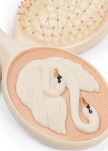 Set dětského kartáče na vlasy a zrcátka Swan Beauty
