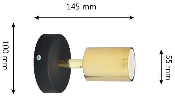 LED Nástěnné bodové svítidlo TUNE 1xGU10/4,8W/230V zlatá/černá