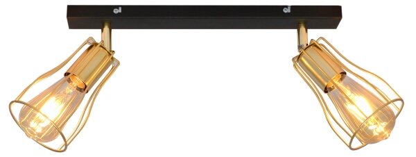Bodové svítidlo TUBE 2xE27/15W/230V zlatá/černá