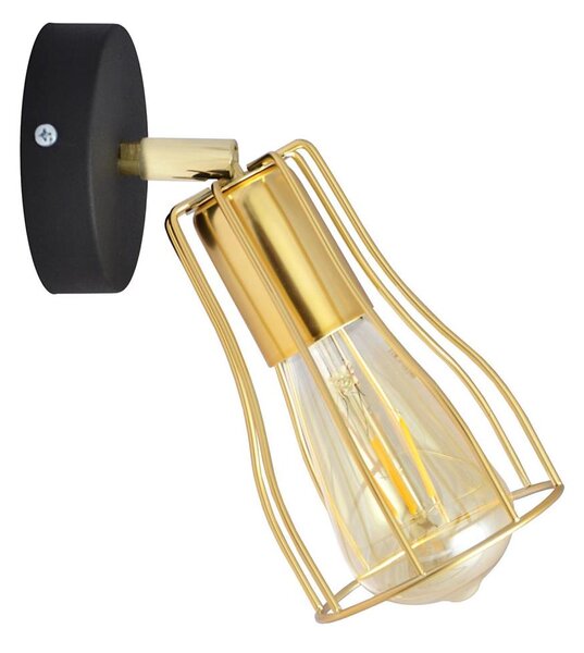 Nástěnné bodové svítidlo TUBE 1xE27/15W/230V zlatá/černá