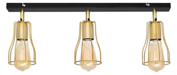 Bodové svítidlo TUBE 3xE27/15W/230V zlatá/černá