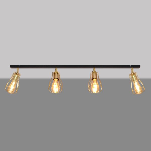 Bodové svítidlo TUBE 4xE27/15W/230V zlatá/černá