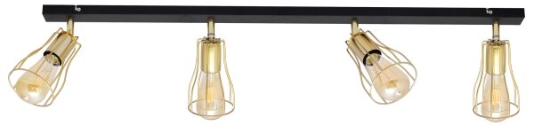 Bodové svítidlo TUBE 4xE27/15W/230V zlatá/černá