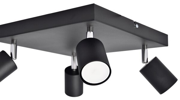 LED Bodové svítidlo TUNE 4xGU10/4,8W/230V černá