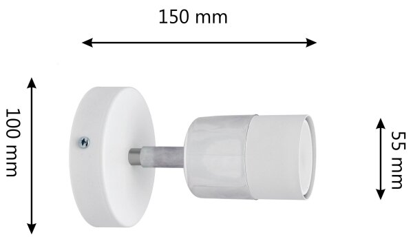 LED Nástěnné bodové svítidlo TUBSSON 1xGU10/4,8W/230V bílá/lesklý chrom