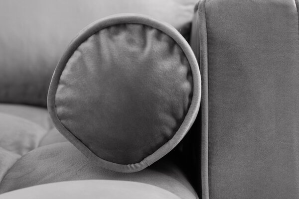 Sedací souprava COZY VELVET II 260 CM šedá samet Nábytek | Obývací pokoj | Sedací soupravy a pohovky | Sedací soupravy | Rohové