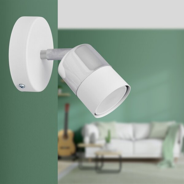 LED Nástěnné bodové svítidlo TUBSSON 1xGU10/4,8W/230V bílá/lesklý chrom