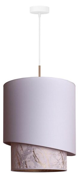 Duolla - Lustr na lanku PARIS 1xE27/15W/230V pr. 40 cm bílá/béžová