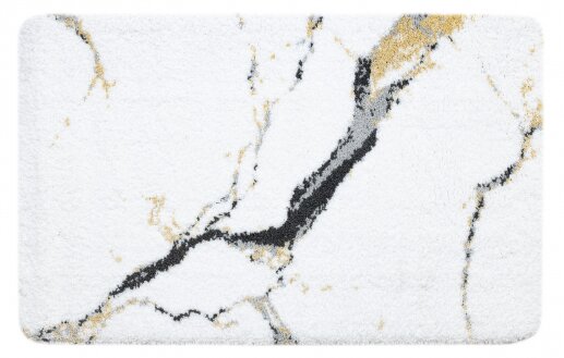 Makro Abra Koupelnová předložka MARBLE Mramor protiskluzová bílá Rozměr: 50x80 cm