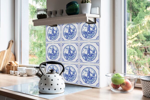 Vinylové obklady dlaždice Větrný mlýn ve stylu azulejos