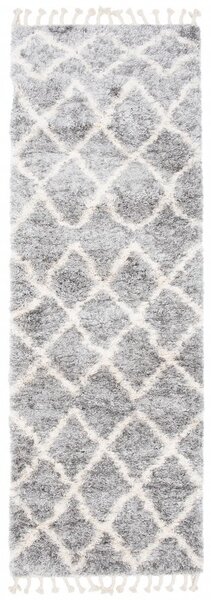 Makro Abra Kusový Běhoun Shaggy AZTEC FN45A Šedý Rozměr: 70x200 cm