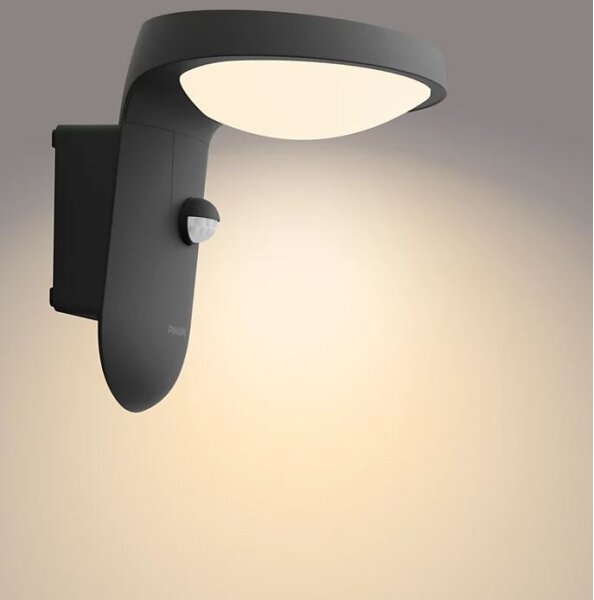 Philips - LED Venkovní nástěnné svítidlo se senzorem TYLA LED/9W/230V 2700K IP44