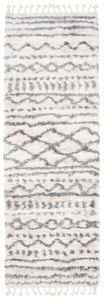 Makro Abra Kusový Běhoun Shaggy AZTEC FN28D Krémový Rozměr: 70x200 cm