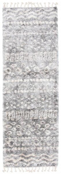 Makro Abra Kusový Běhoun Shaggy AZTEC FA60A Šedý Rozměr: 60x200 cm