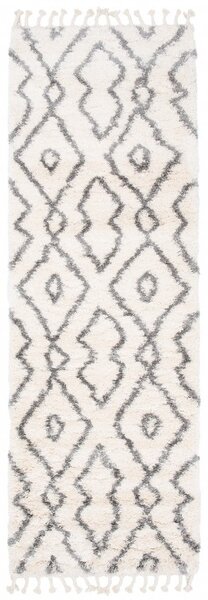Makro Abra Kusový Běhoun Shaggy AZTEC FN30A Krémový Rozměr: 70x250 cm
