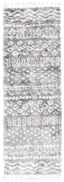 Makro Abra Kusový Běhoun Shaggy AZTEC FA60B Tmavě Šedý Rozměr: 60x200 cm