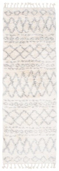 Makro Abra Kusový Běhoun Shaggy AZTEC FN35A Krémový Rozměr: 70x200 cm
