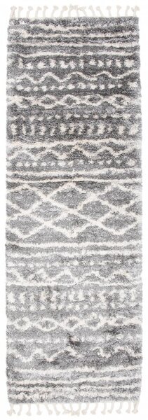Makro Abra Kusový Běhoun Shaggy AZTEC FN28A Tmavě Šedý Rozměr: 80x200 cm