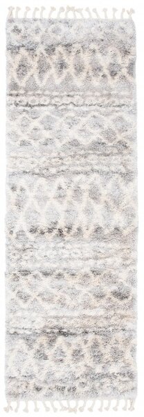Makro Abra Kusový Běhoun Shaggy AZTEC FN35B Světle Šedý Rozměr: 70x200 cm