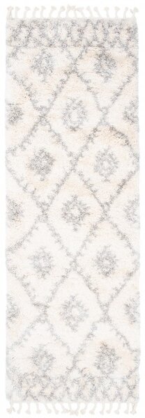 Makro Abra Kusový běhoun Shaggy AZTEC DC55B Krémový Rozměr: 70x300 cm