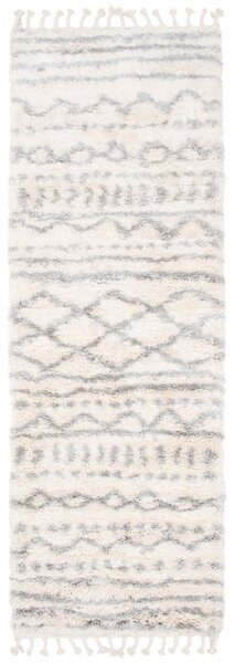 Makro Abra Kusový Běhoun Shaggy AZTEC FN28A Krémový Rozměr: 60x200 cm