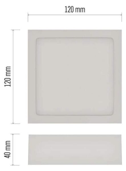 EMOS ZM6125 NEXXO - Přisazený stropní LED panel v bílé barvě, 7,6W, 680lm, 4000K, IP40/IP20, 12 x 12cm (Stropní čtvercové svítidlo v bílé barvě)