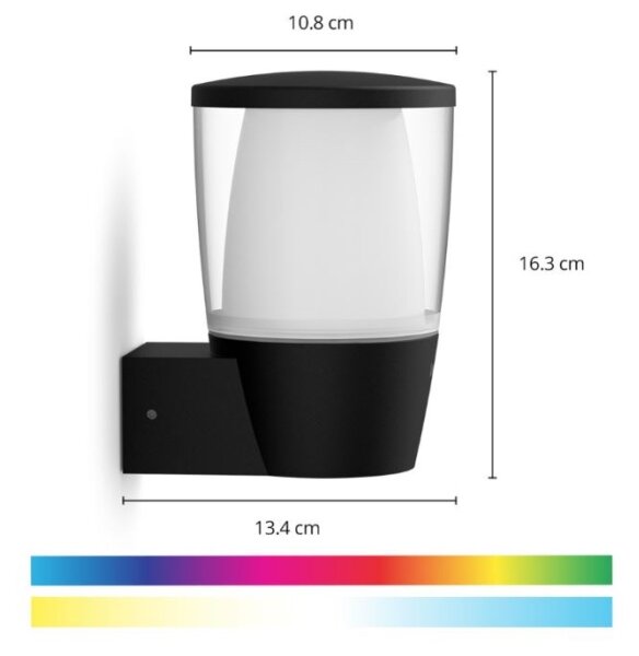 WiZ - LED RGBW Stmívatelné venkovní svítidlo ELPAS LED/8,5W/230V IP44 Wi-Fi
