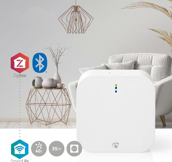 Nedis WIFIZBT10CWT - Chytrá brána SmartLife Wi-Fi Zigbee