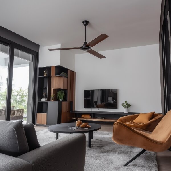 ZEVENTI - Stropní ventilátor TOFINO hnědá