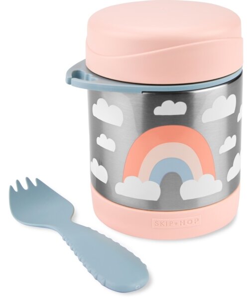 Skip Hop - Termoska na jídlo se lžičkou/vidličkou SPARK STYLE 325 ml duha