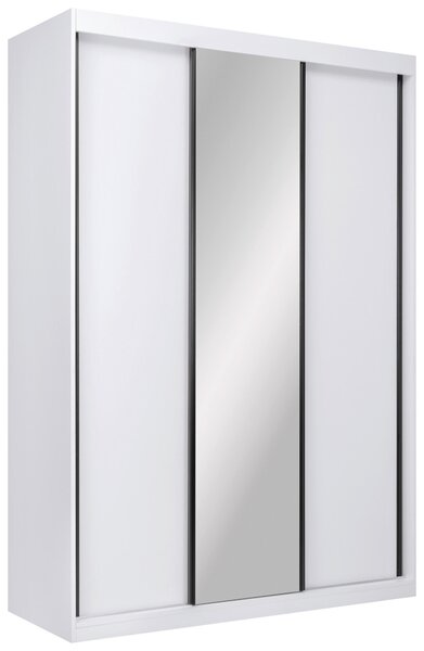 ŠATNÍ SKŘÍŇ S POSUVNÝMI DVEŘM, bílá, 150/215/59,5 cm P & B - Šatní skříně, Online Only