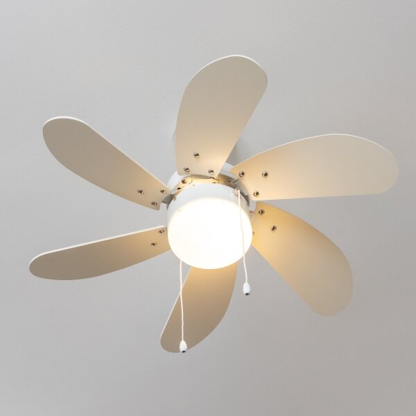 ZEVENTI - Stropní ventilátor FAMARA 1xE14/60W/230V bílá
