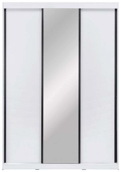 ŠATNÍ SKŘÍŇ S POSUVNÝMI DVEŘM, bílá, 150/215/59,5 cm P & B - Šatní skříně, Online Only
