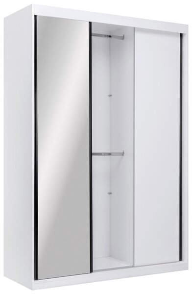 ŠATNÍ SKŘÍŇ S POSUVNÝMI DVEŘM, bílá, 150/215/59,5 cm P & B - Šatní skříně, Online Only