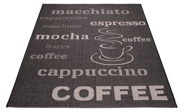 Balta Kusový koberec Sisal Floorlux 20552 Popisy Coffe Black / Silver Rozměr: 120x170 cm