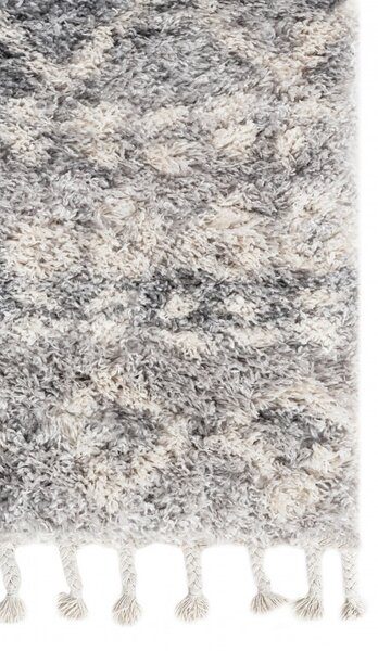 Makro Abra Kusový koberec Shaggy AZTEC FN35B Světle Šedý Rozměr: 80x150 cm