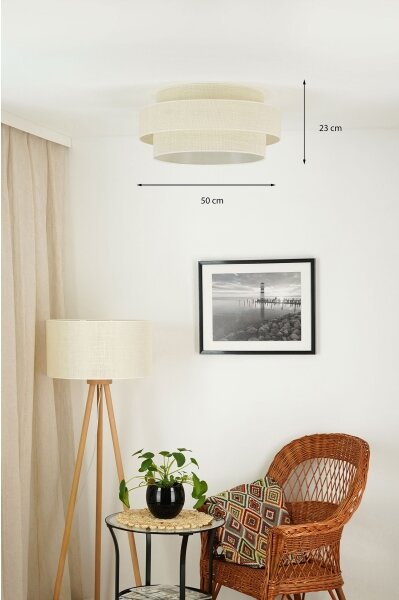 Brilagi - Stropní svítidlo SPACE YUTE LED/12W/230V pr. 50 cm krémová