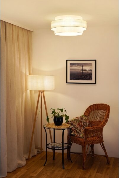 Brilagi - Stropní svítidlo SPACE YUTE LED/12W/230V pr. 50 cm krémová