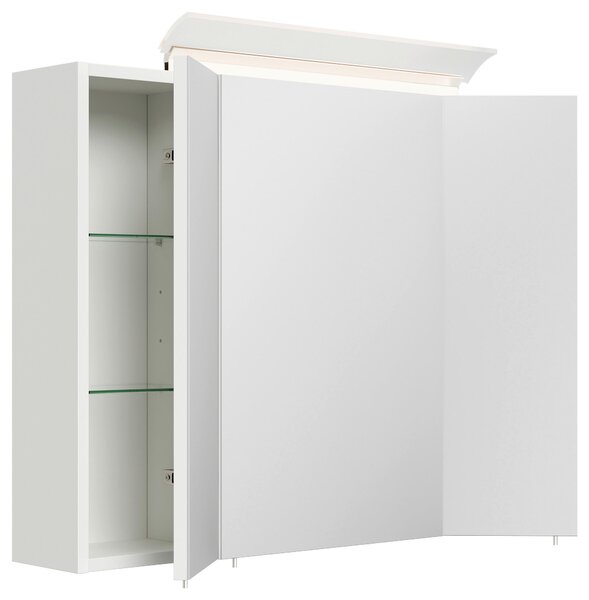 ZRCADLOVÁ SKŘÍŇKA, vysoce lesklá bílá, 80/62/17 cm MID.YOU - Koupelnové série, Online Only