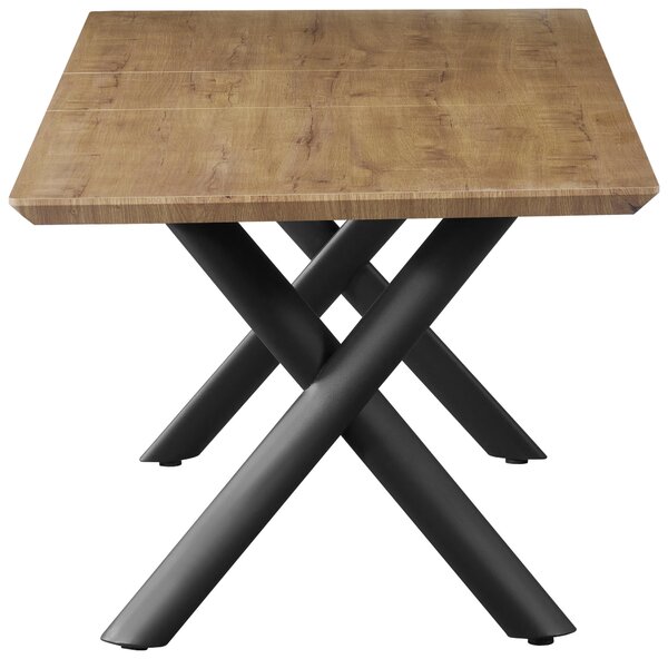 JÍDELNÍ STŮL, černá, barvy dubu, 200/90/76 cm Livetastic - Jídelní stoly, Online Only