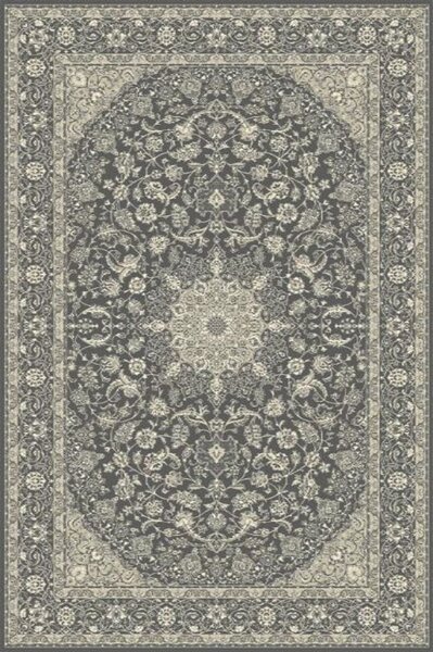 Kusový koberec vlněný Agnella Diamond Damore Grafit Šedý Rozměr: 133x195 cm